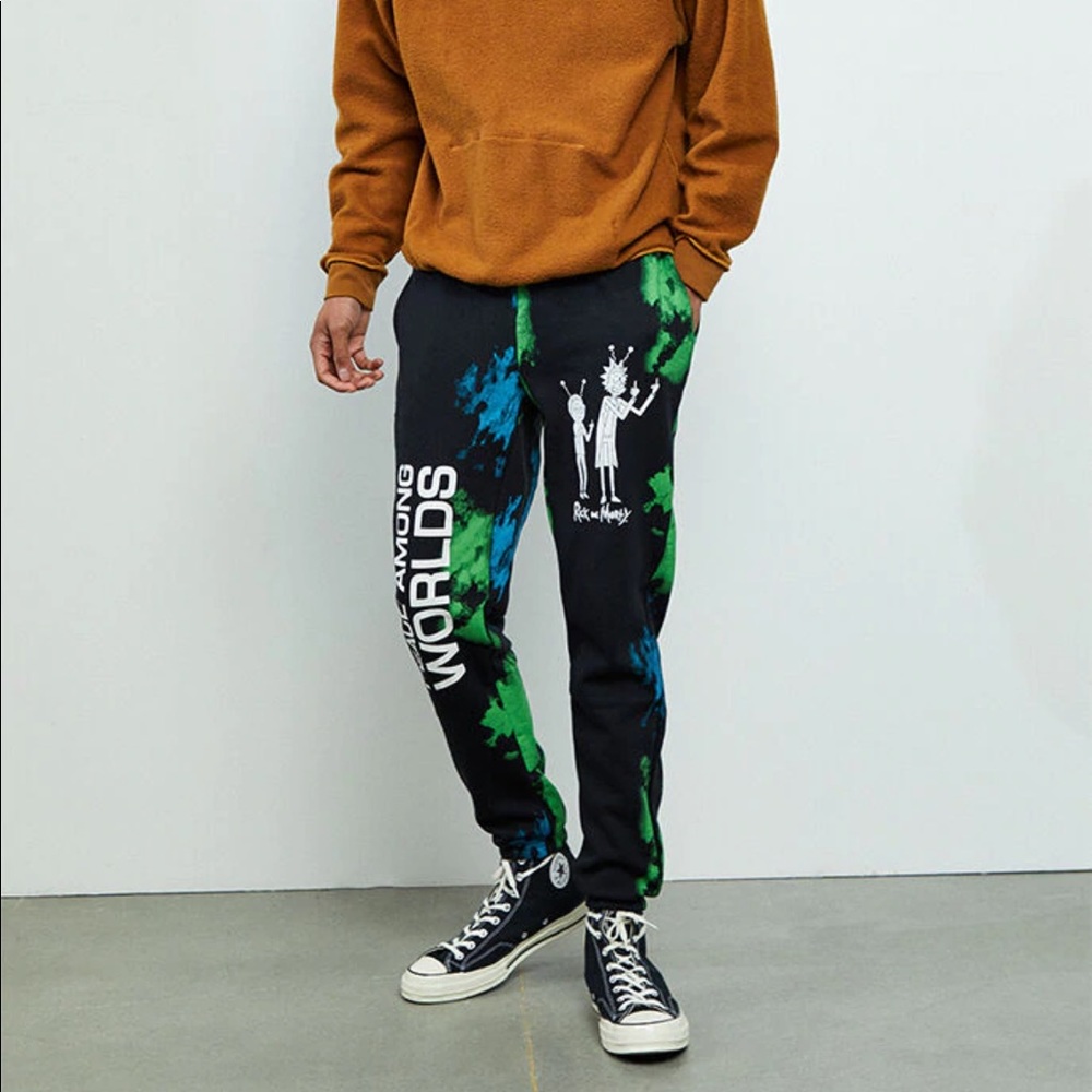 Tie-Dyed Rick And Morty Sweatpants
